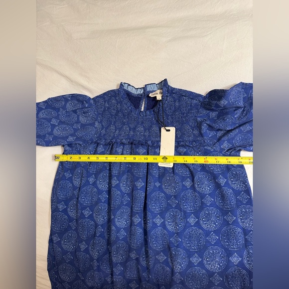 NWT Celia Moon Blue Puff Sleeve Mini Dress - Picture 8 of 8